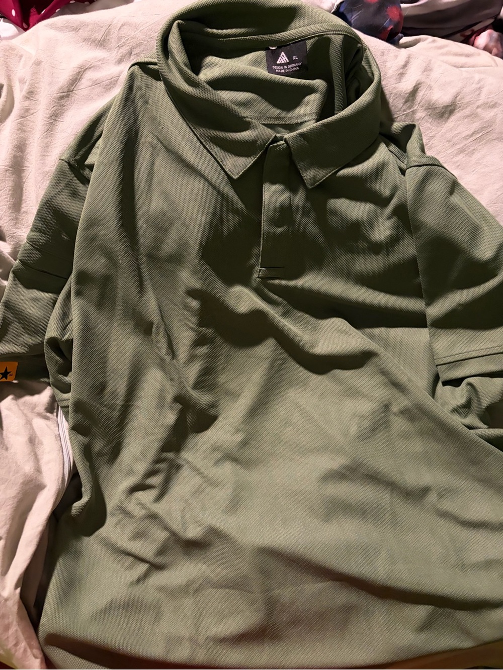 Men's Olive Green Polo Shirt - Classic Short Sleeve